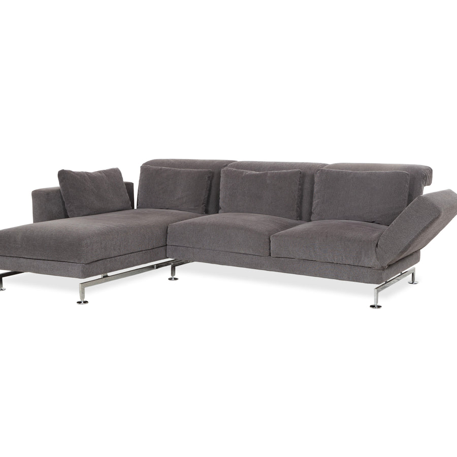 Brühl Moule fabric corner sofa grey sofa couch manual function