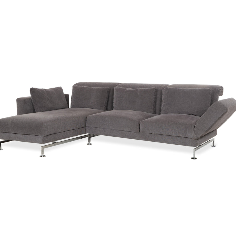 Brühl Moule Stoff Ecksofa Grau Sofa Couch manuelle Funktion