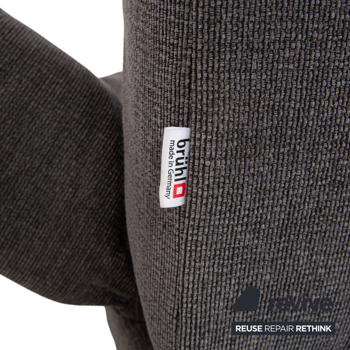 Brühl Moule fabric corner sofa grey sofa couch manual function