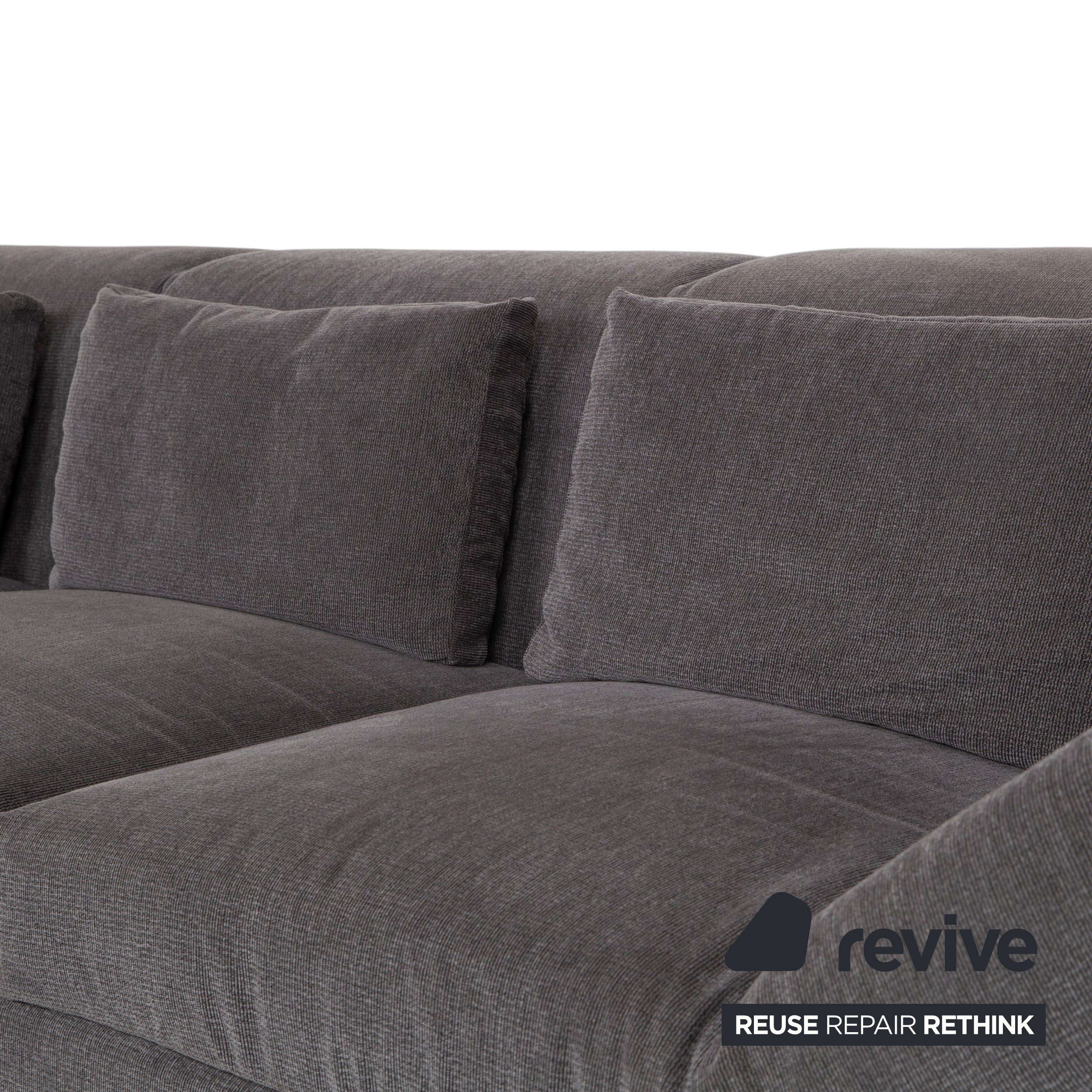 Brühl Moule Stoff Ecksofa Grau Sofa Couch manuelle Funktion