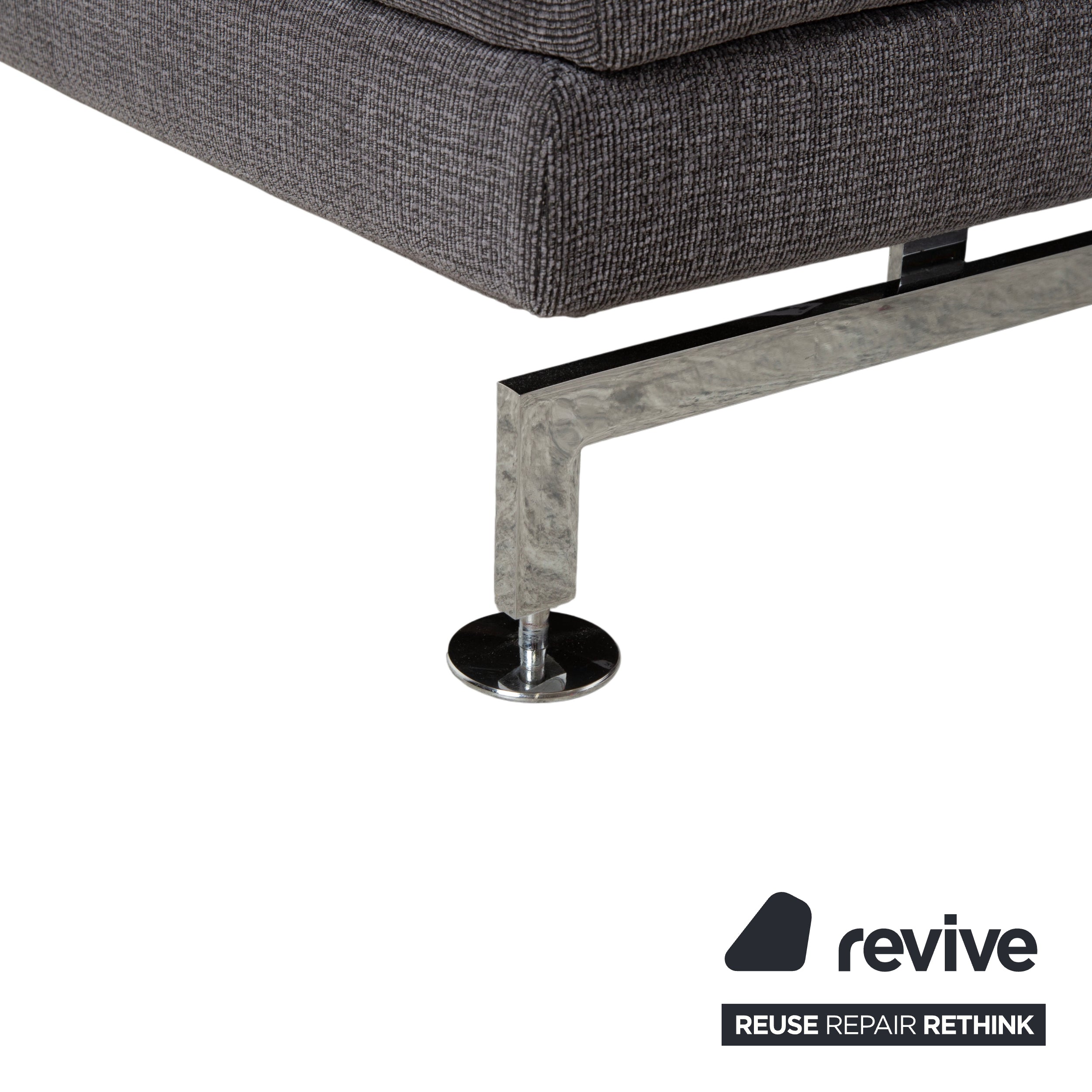 Brühl Moule Stoff Ecksofa Grau Sofa Couch manuelle Funktion