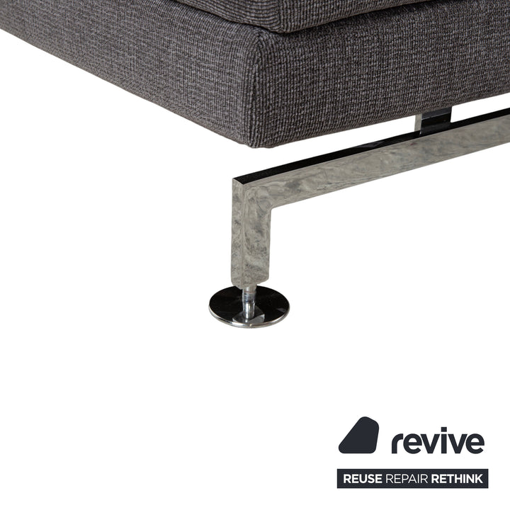 Brühl Moule fabric corner sofa grey sofa couch manual function