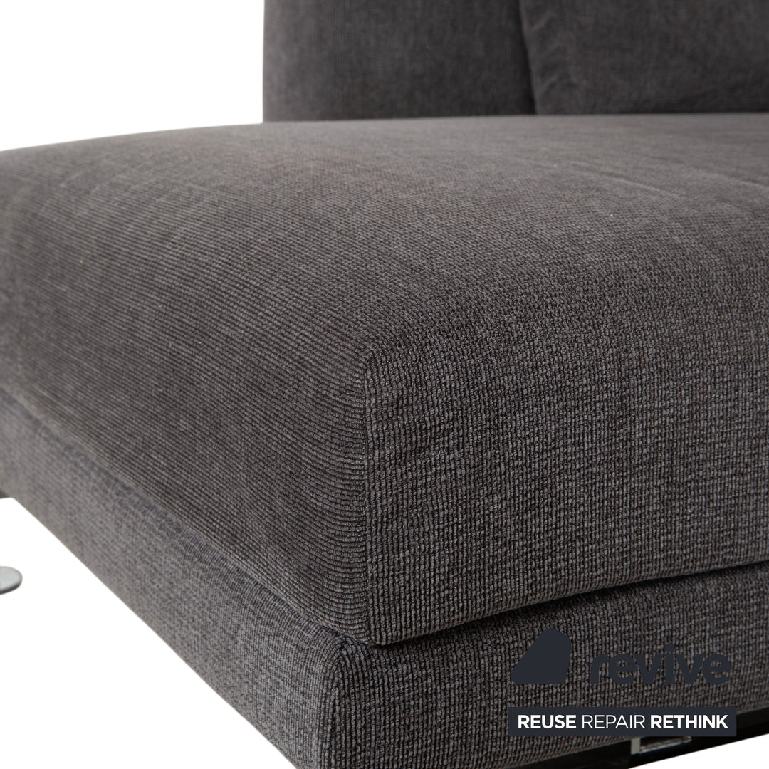 Brühl Moule fabric corner sofa grey sofa couch manual function