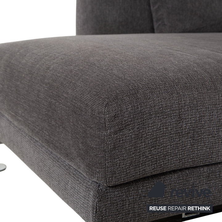 Brühl Moule fabric corner sofa grey sofa couch manual function