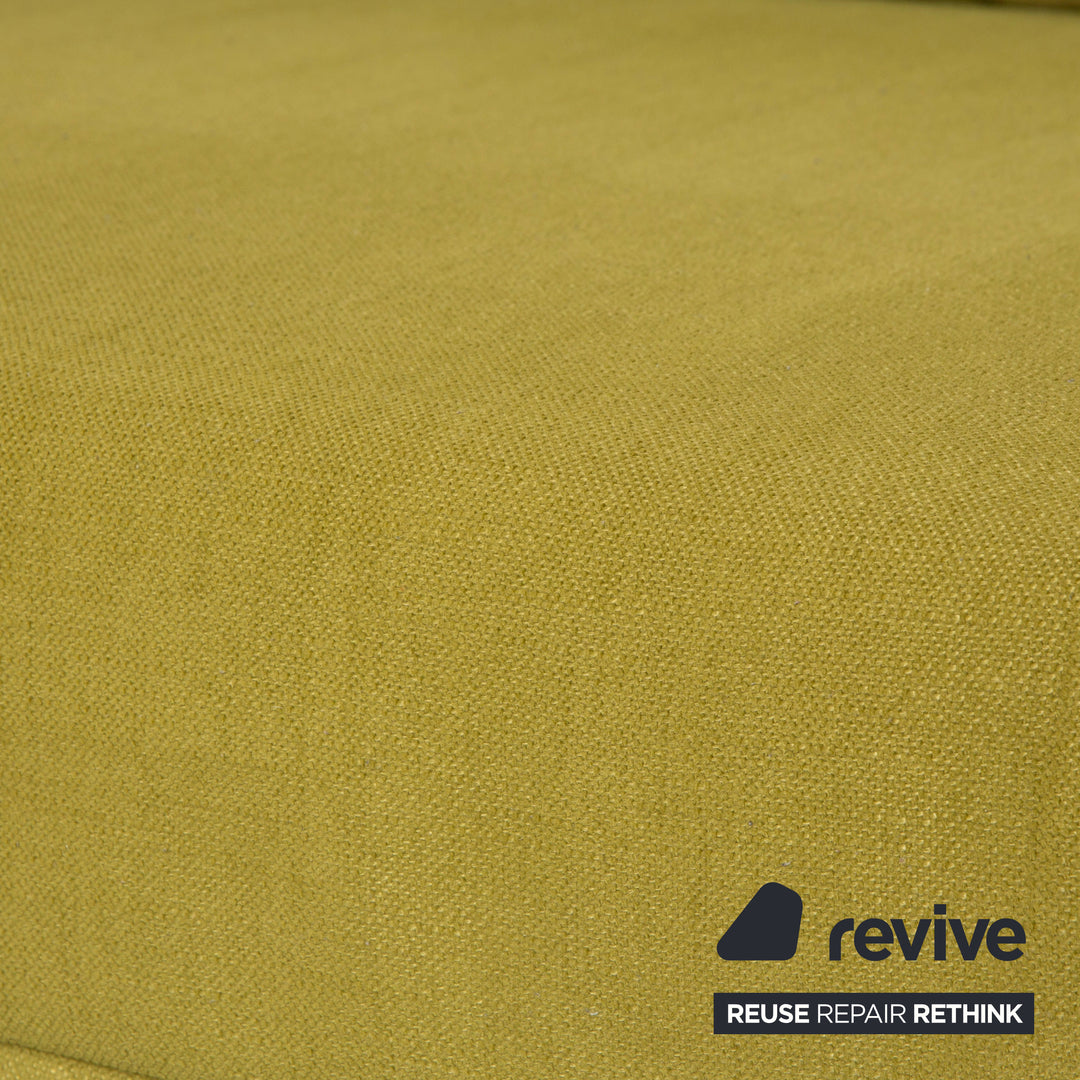 Brühl Moule Stoff Ecksofa Grün Gelb Sofa Couch manuelle Funktion