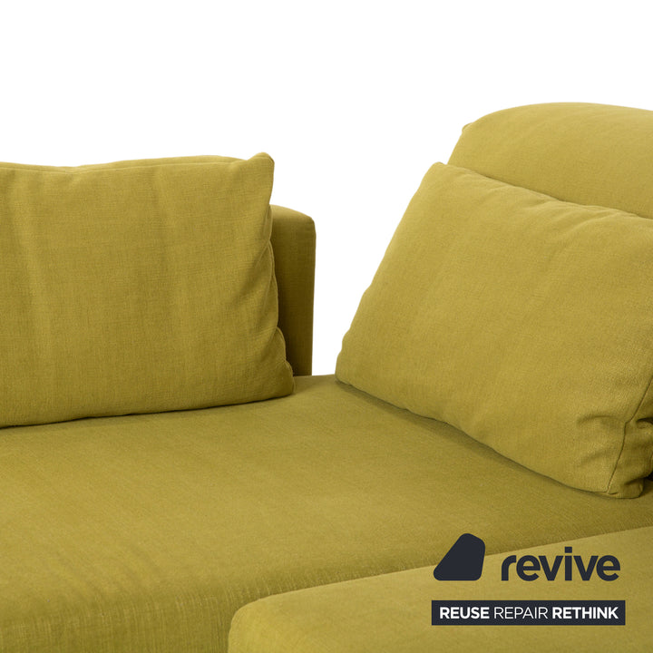 Brühl Moule Stoff Ecksofa Grün Gelb Sofa Couch manuelle Funktion