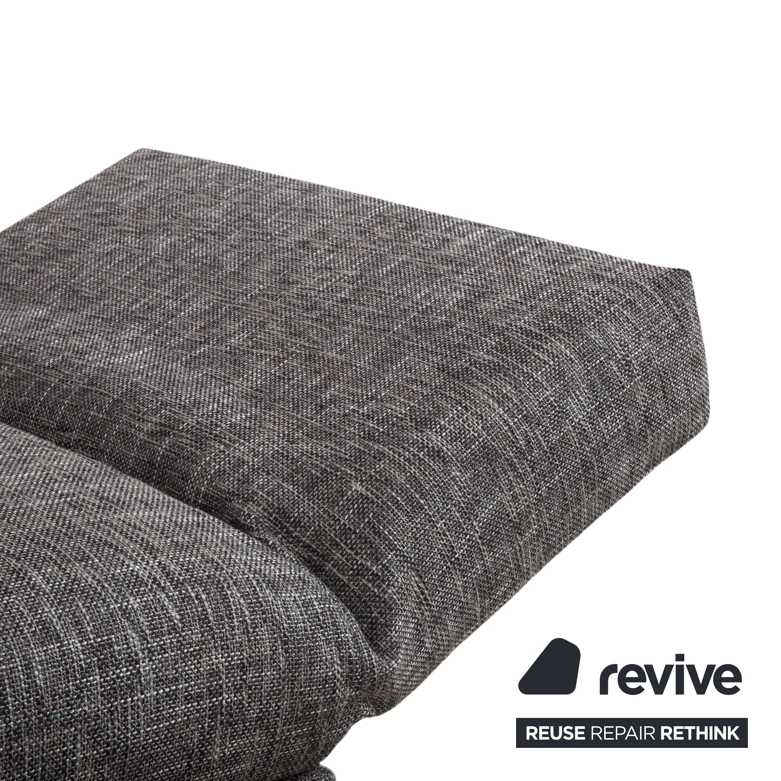 Brühl Moule Fabric Corner Sofa Grey Couch Manual Function Left Chaise Longue Reupholstered JAB1040