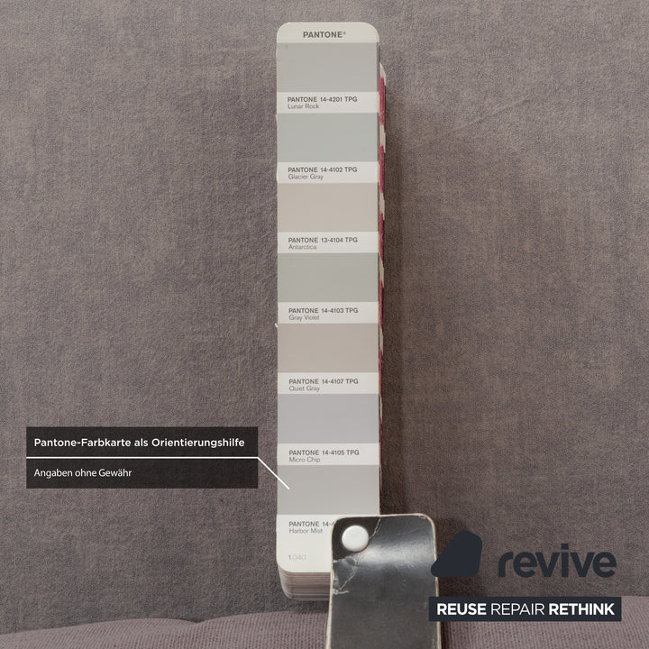 Brühl Moule Stoff Ecksofa Sofa Couch Grau Récamiere Links manuelle Funktion Liegefunktion Neubezug