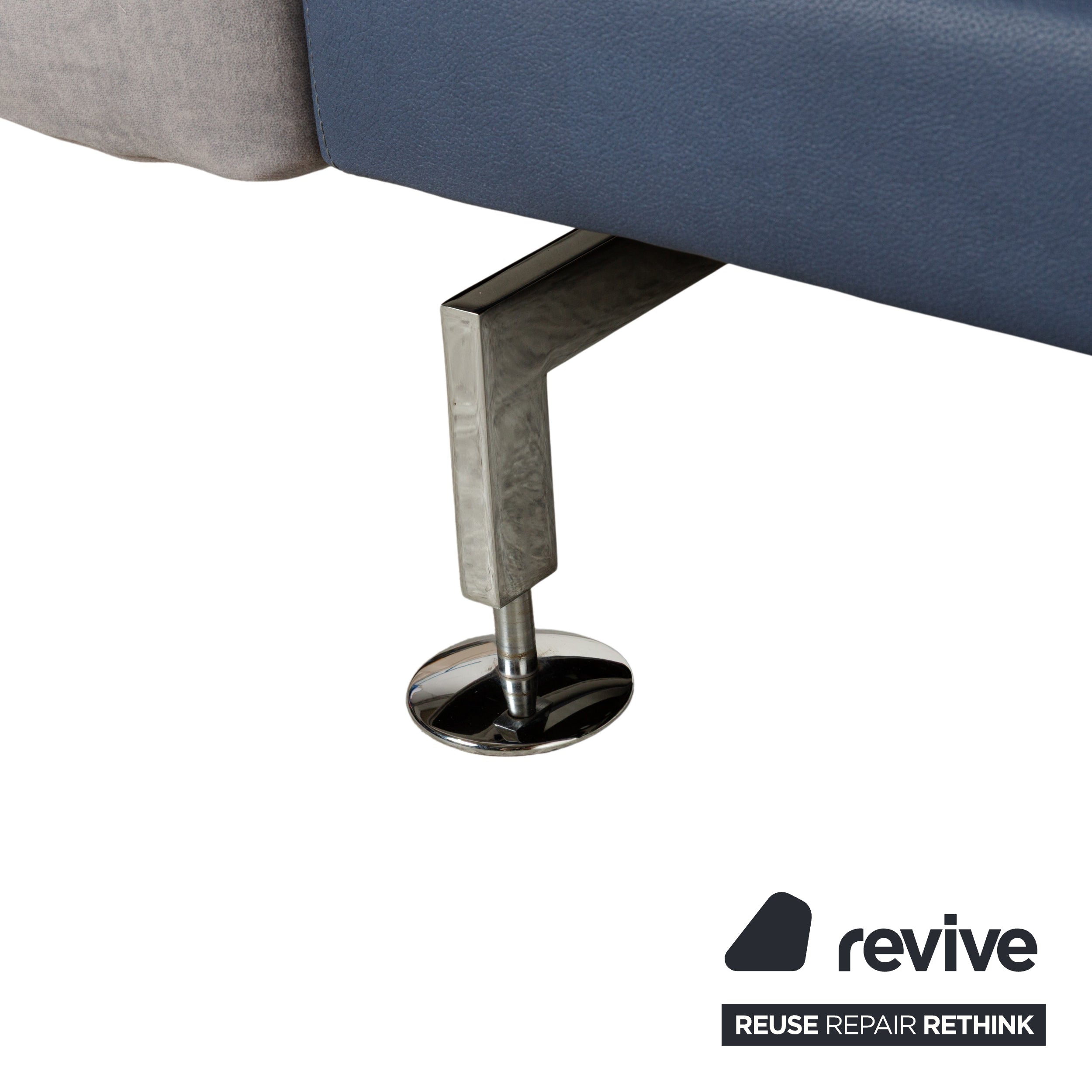 Brühl Moule Canapé d'angle en tissu gris Méridienne droite fonction manuelle fonction couchage nouveau revêtement