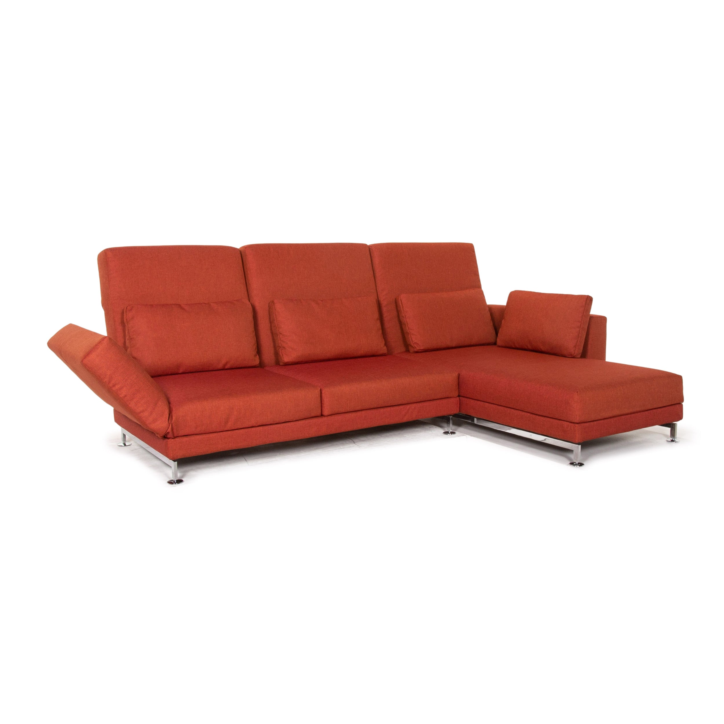 Brühl Moule Stoff Ecksofa Terrakotta Rot Relaxfunktion Funktion Couch #14590