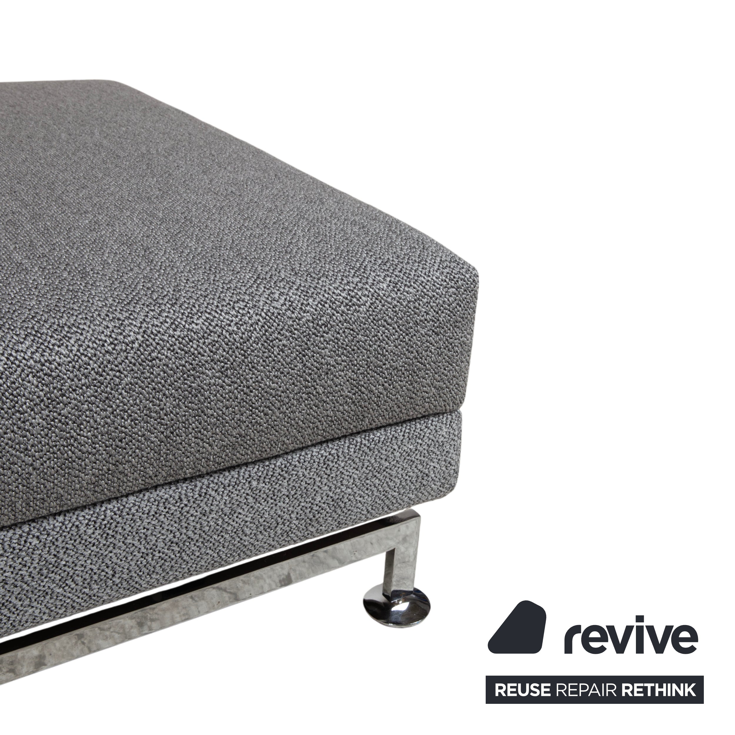 Brühl Moule Tabouret en tissu gris