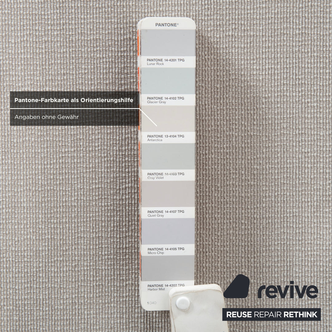 Brühl Moule Stoff Hocker Grau Hellgrau Weiß