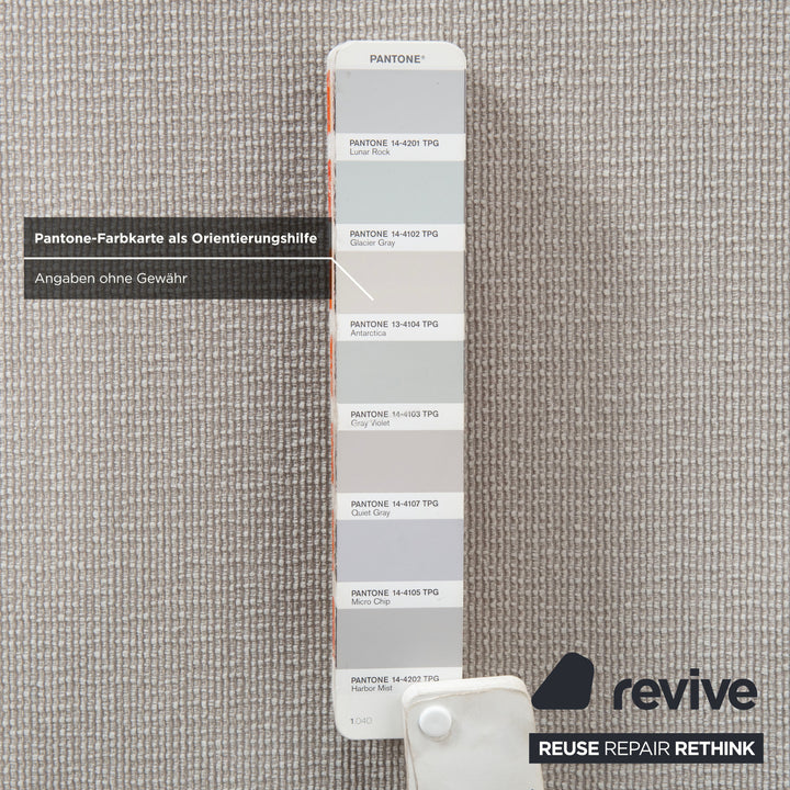 Brühl Moule Stoff Hocker Grau Hellgrau Weiß