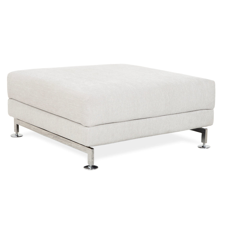 Brühl Moule Stoff Hocker Grau Hellgrau Weiß