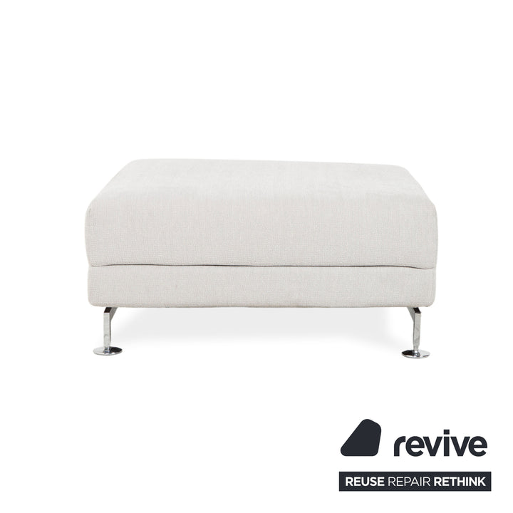 Brühl Moule Stoff Hocker Grau Hellgrau Weiß