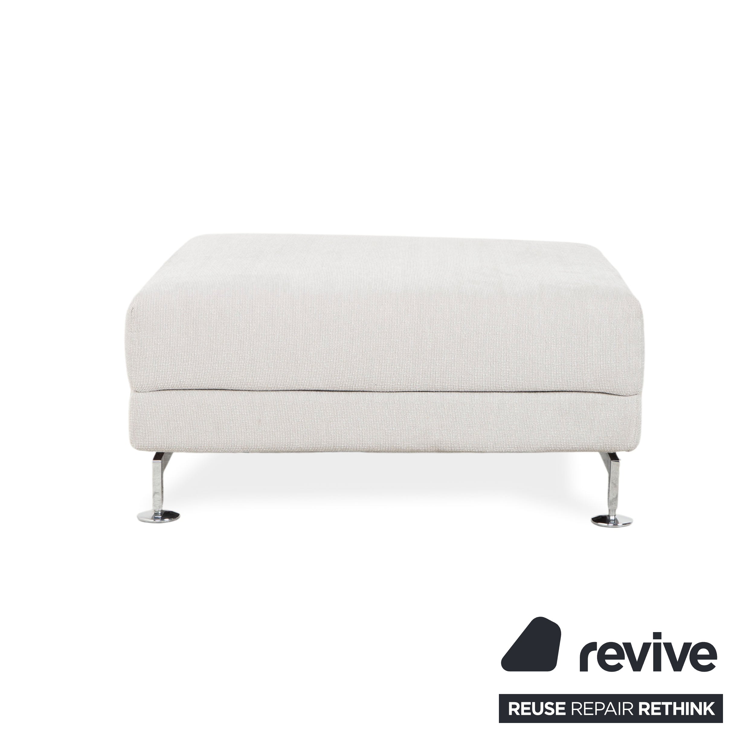 Brühl Moule Stoff Hocker Grau Hellgrau Weiß