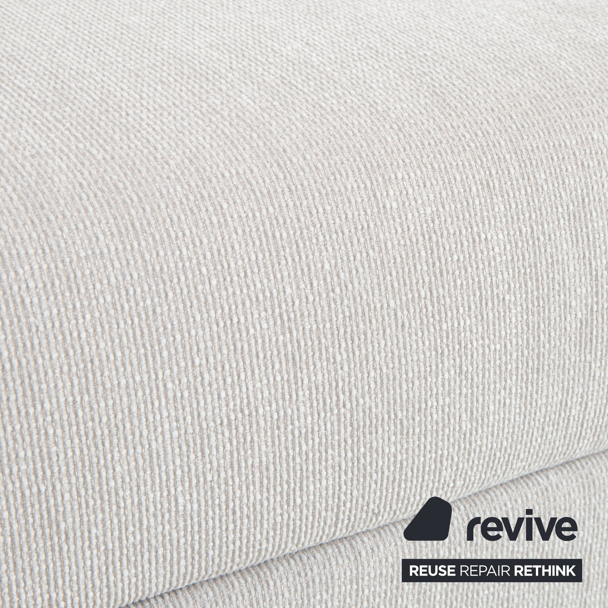 Brühl Moule Stoff Hocker Grau Hellgrau Weiß