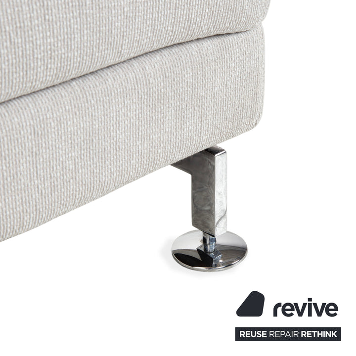 Brühl Moule Stoff Hocker Grau Hellgrau Weiß