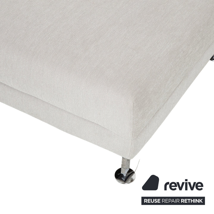 Brühl Moule Stoff Hocker Grau Hellgrau Weiß