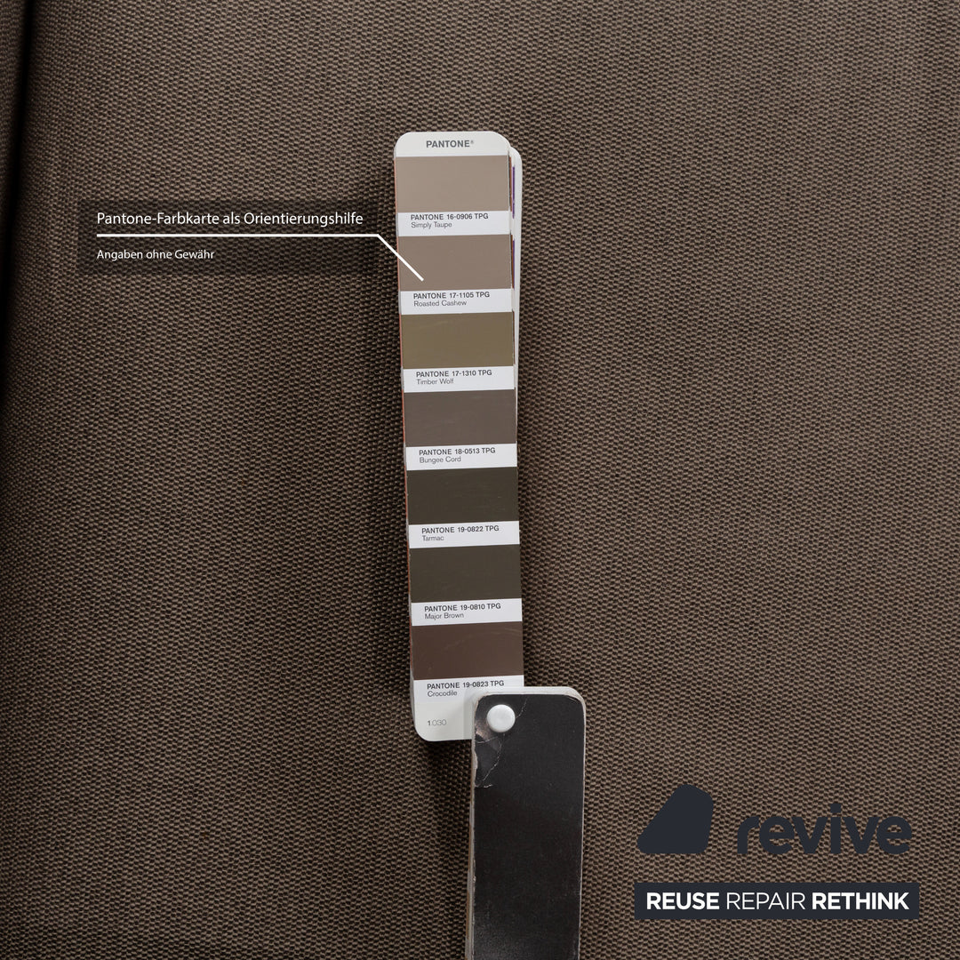 Brühl Moule fabric sofa set couch brown grey manual function two-seater