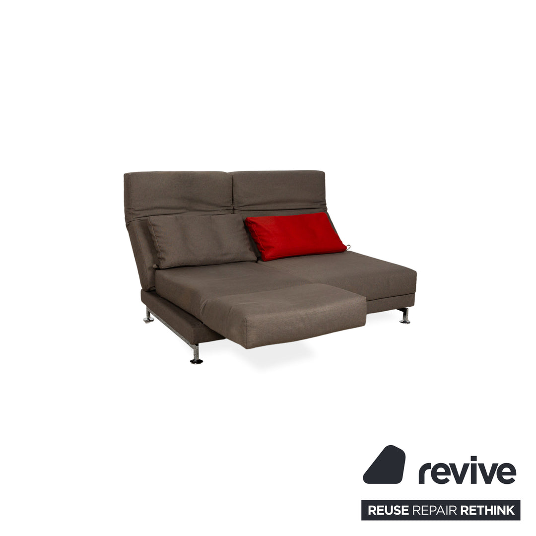 Brühl Moule Stoff Sofa-Garnitur Couch Braun Grau manuelle Funktion Zweisitzer