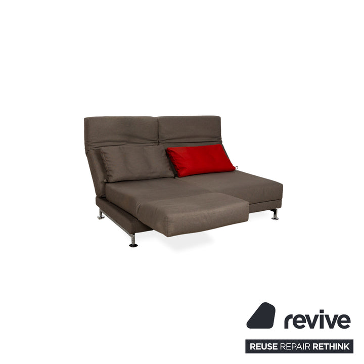 Brühl Moule Stoff Sofa-Garnitur Couch Braun Grau manuelle Funktion Zweisitzer