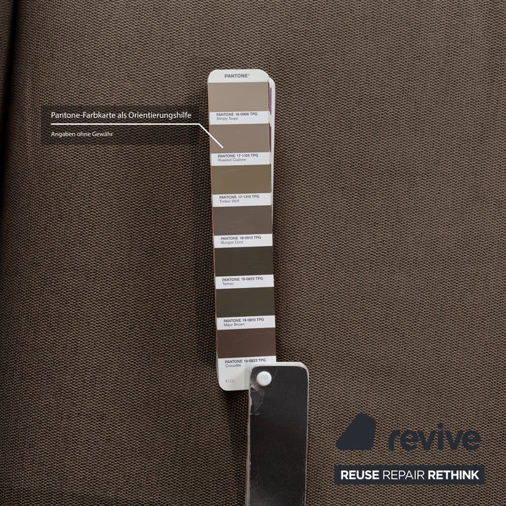 Brühl Moule fabric sofa set couch brown grey manual function two-seater