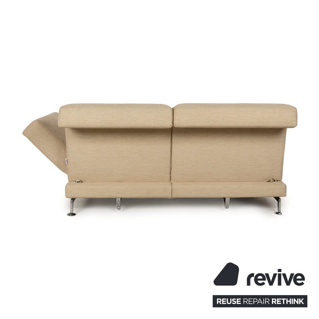 Brühl Moule Stoff Zweisitzer Creme manuelle Funktion Sofa Couch