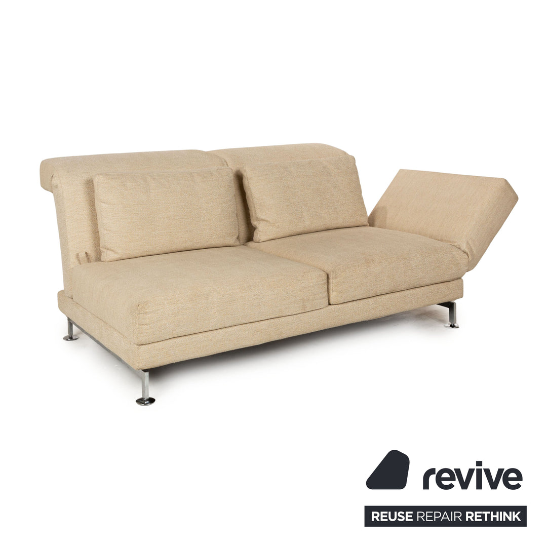 Brühl Moule Stoff Zweisitzer Creme manuelle Funktion Sofa Couch