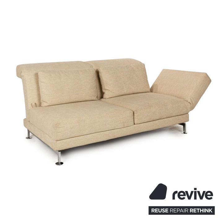 Brühl Moule Stoff Zweisitzer Creme manuelle Funktion Sofa Couch