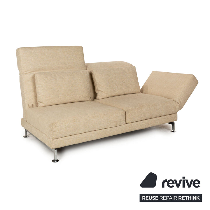 Brühl Moule Stoff Zweisitzer Creme manuelle Funktion Sofa Couch
