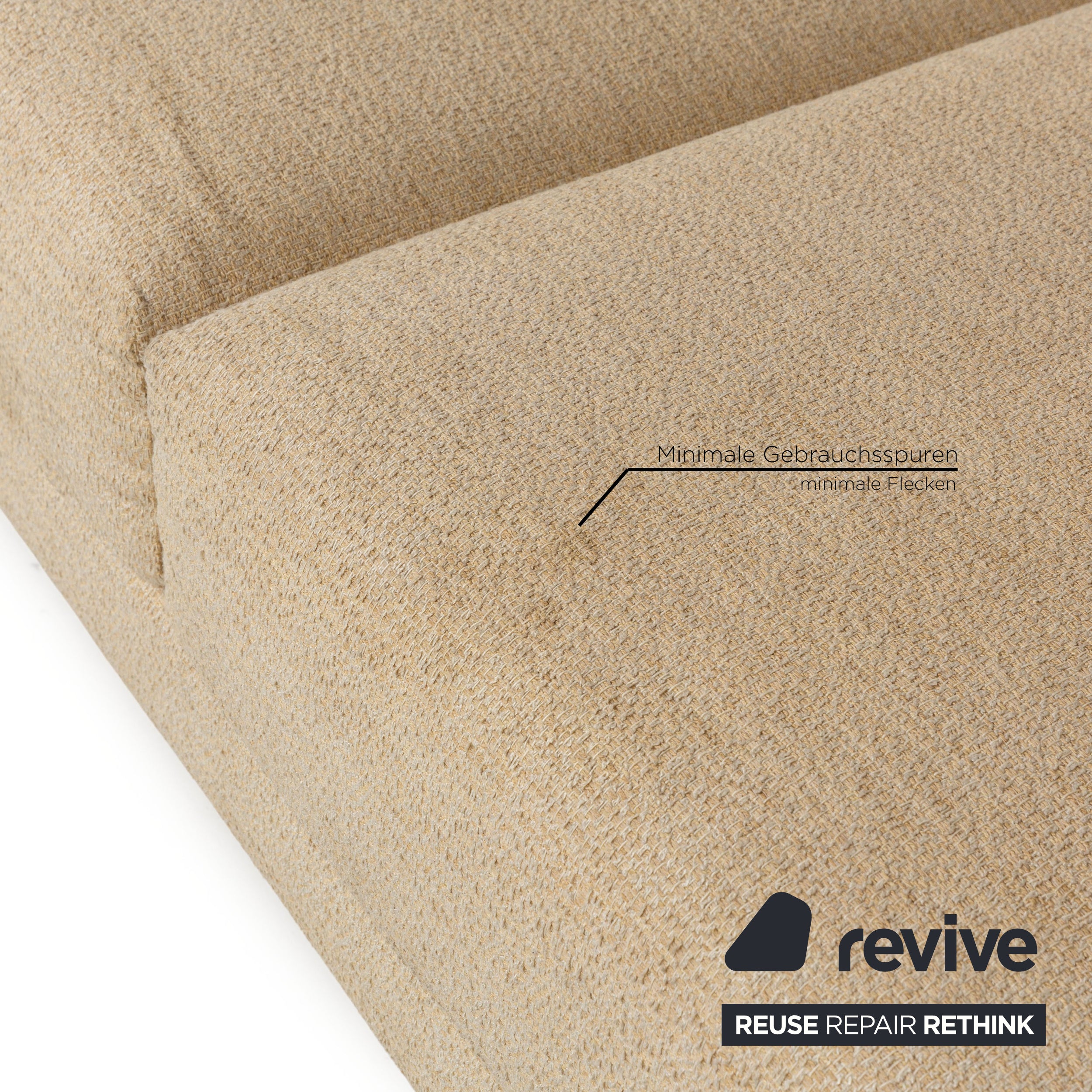 Brühl Moule fabric two-seater cream manual function sofa couch