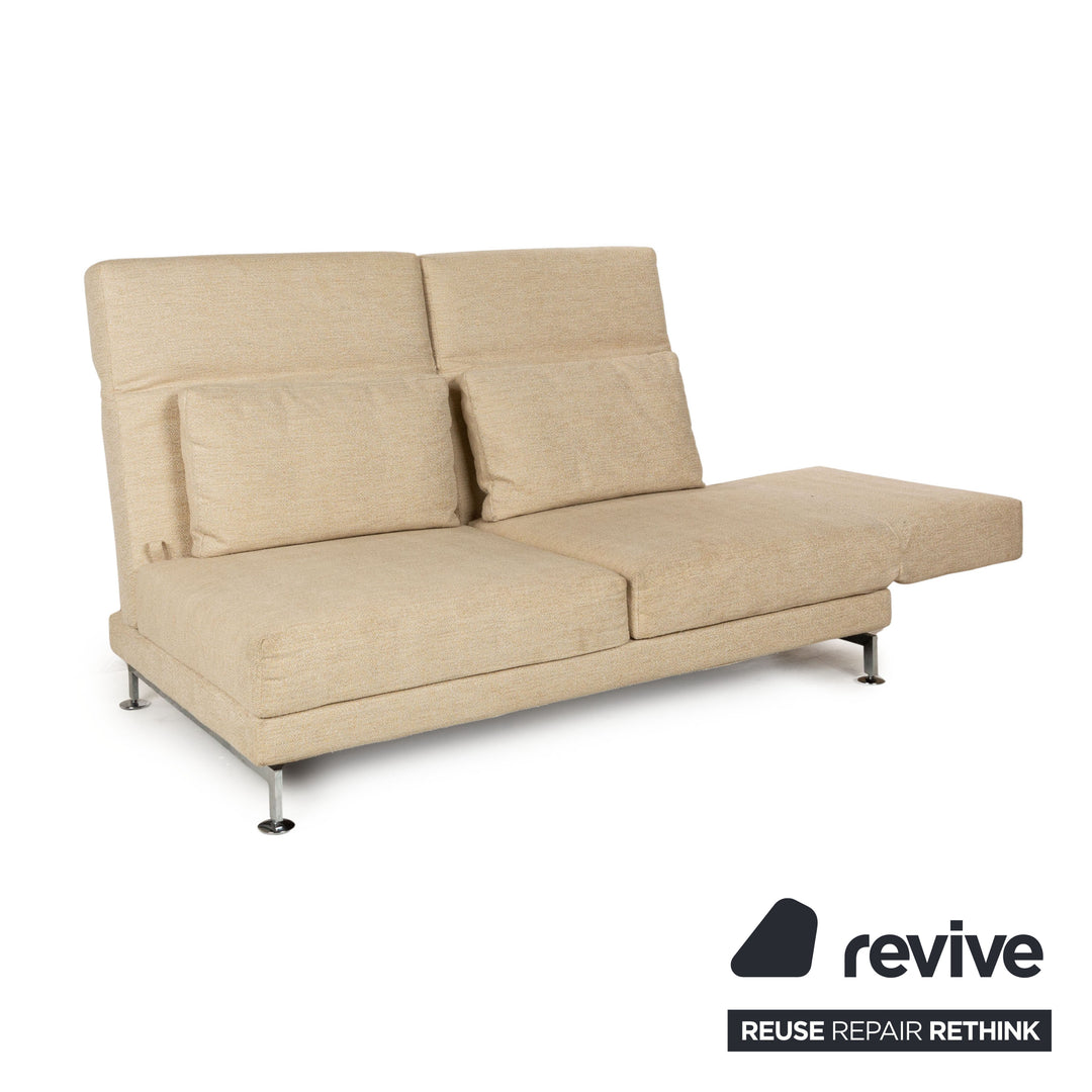 Brühl Moule Stoff Zweisitzer Creme manuelle Funktion Sofa Couch