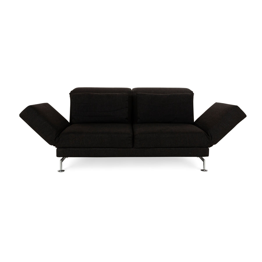 Brühl Moule Stoff Zweisitzer Dunkelgrau manuelle Funktion Sofa Couch