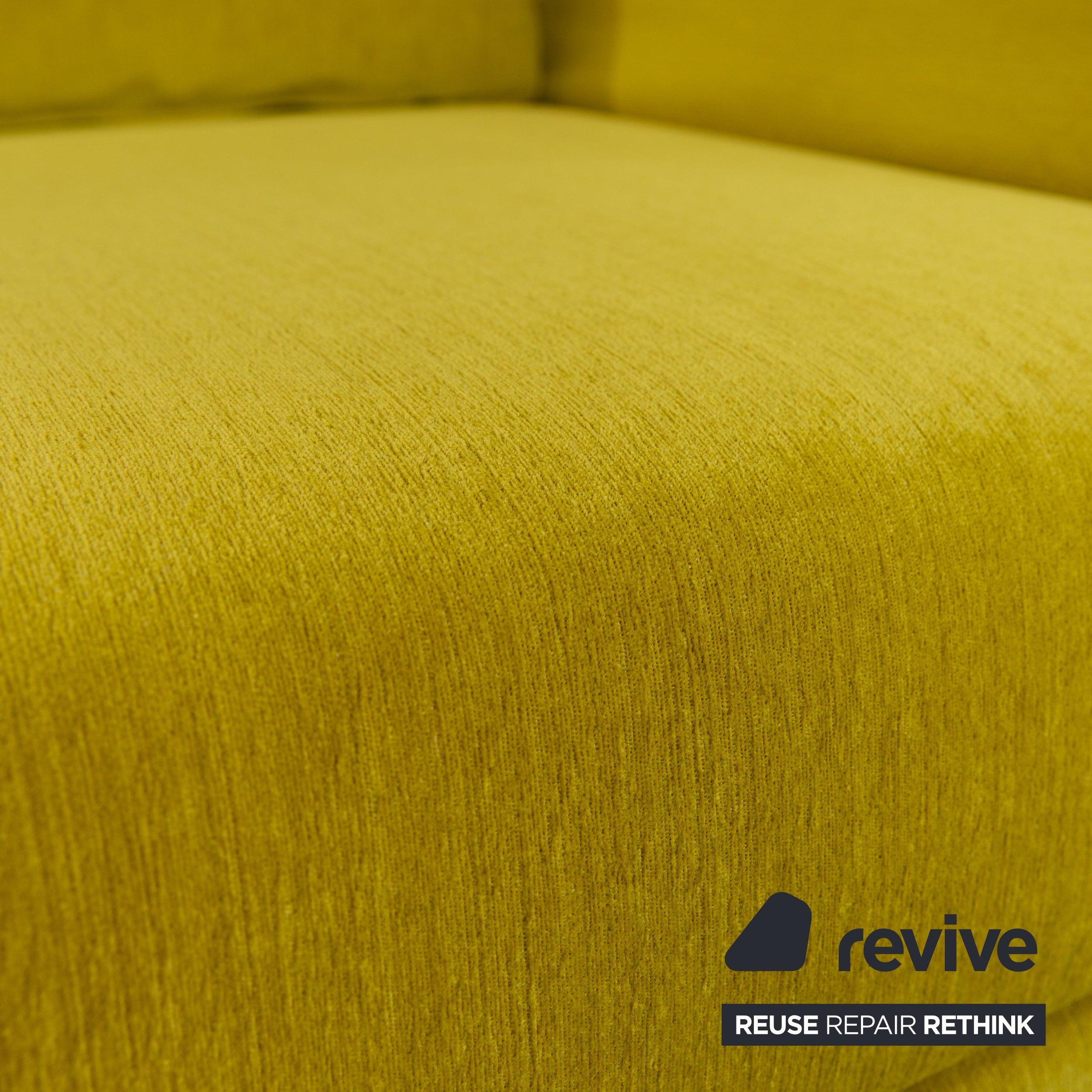 Brühl Moule Stoff Zweisitzer Gelb Grün manuelle Funktion Sofa Couch Neubezug PURA FR 123