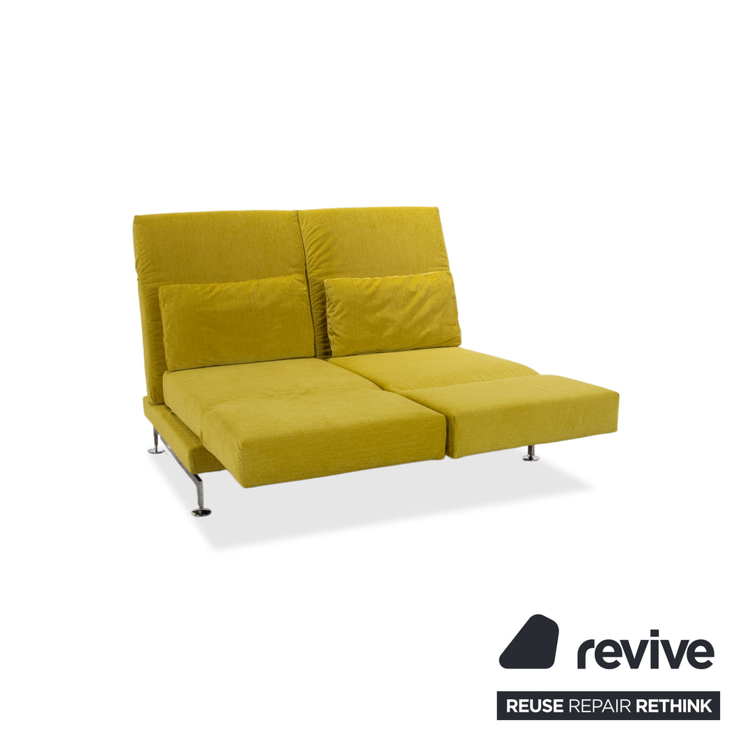 Brühl Moule Fabric Two-seater Yellow Green Manual Function Sofa Couch New Cover PURA FR 123