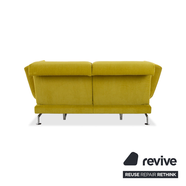 Brühl Moule Fabric Two-seater Yellow Green Manual Function Sofa Couch New Cover PURA FR 123