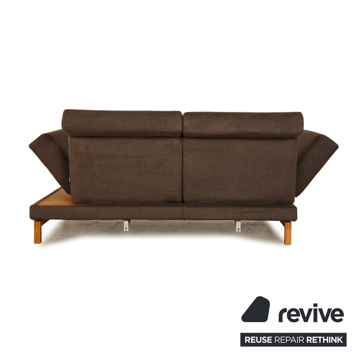 Brühl Moule tissu deux places gris marron fonction manuelle canapé fonction couchage