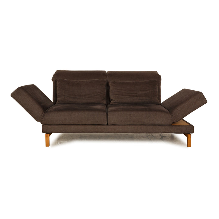 Brühl Moule tissu deux places gris marron fonction manuelle canapé fonction couchage