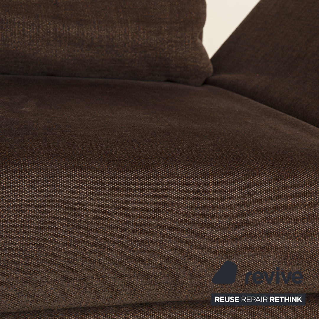 Brühl Moule tissu deux places gris marron fonction manuelle canapé fonction couchage