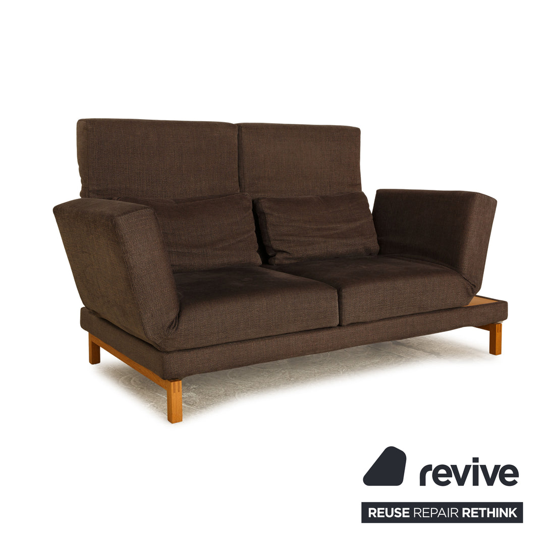 Brühl Moule tissu deux places gris marron fonction manuelle canapé fonction couchage