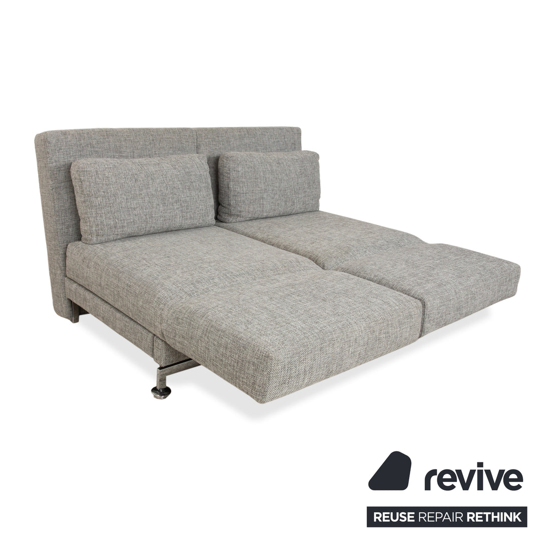 Canapé deux places en tissu gris Brühl Moule, avec fonction couchage.