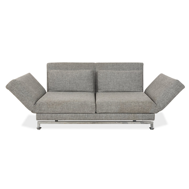Canapé deux places en tissu gris Brühl Moule, avec fonction couchage.