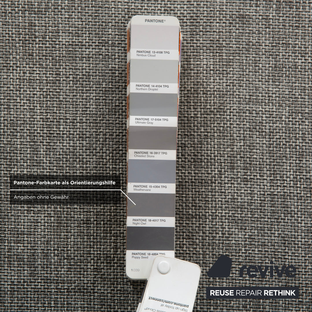 Canapé deux places en tissu gris Brühl Moule, avec fonction couchage.