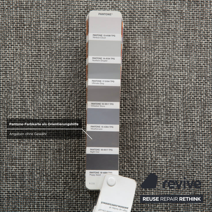 Canapé deux places en tissu gris Brühl Moule, avec fonction couchage.