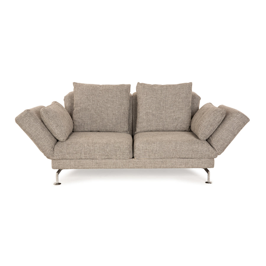 Brühl Moule Stoff Zweisitzer Grau manuelle Funktion Sofa Couch Schlaffunktion