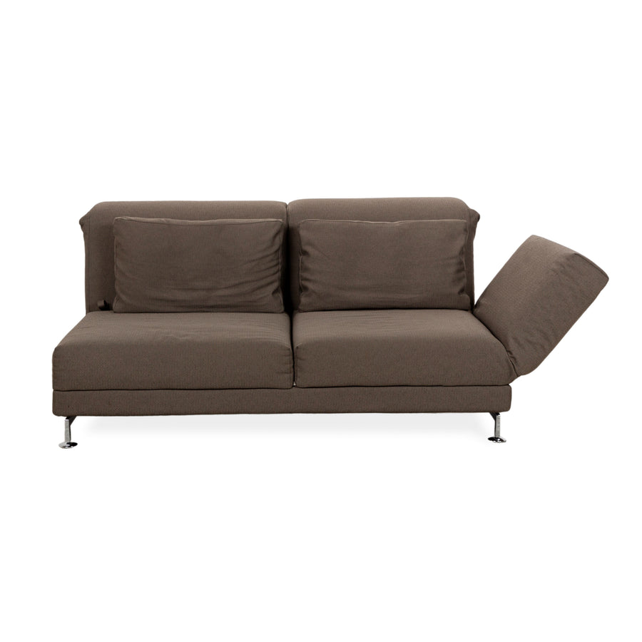 Brühl Moule Stoff Zweisitzer Sofa Couch Braun Grau manuelle Funktion