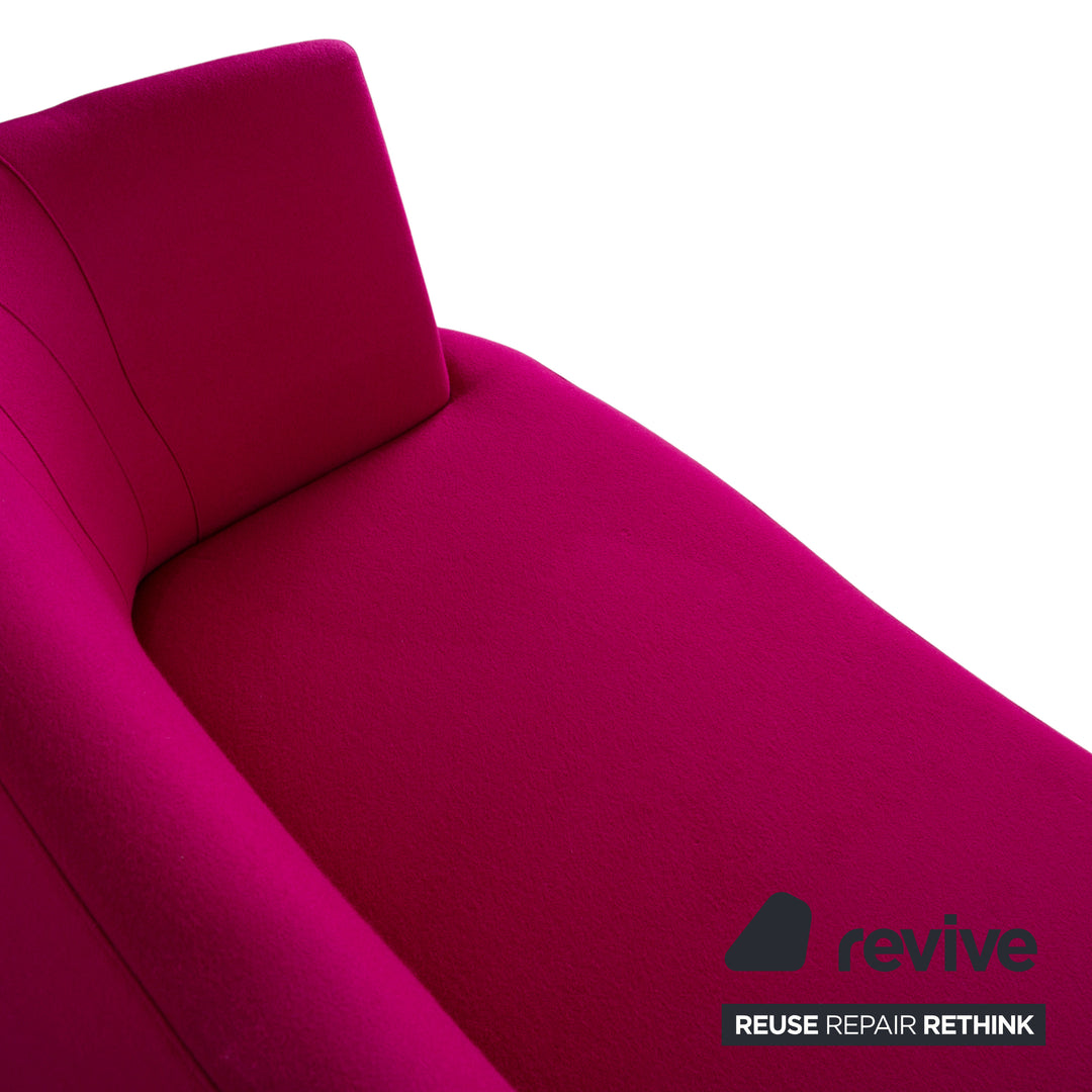 Canapé deux places Brühl Powder en tissu rose magenta
