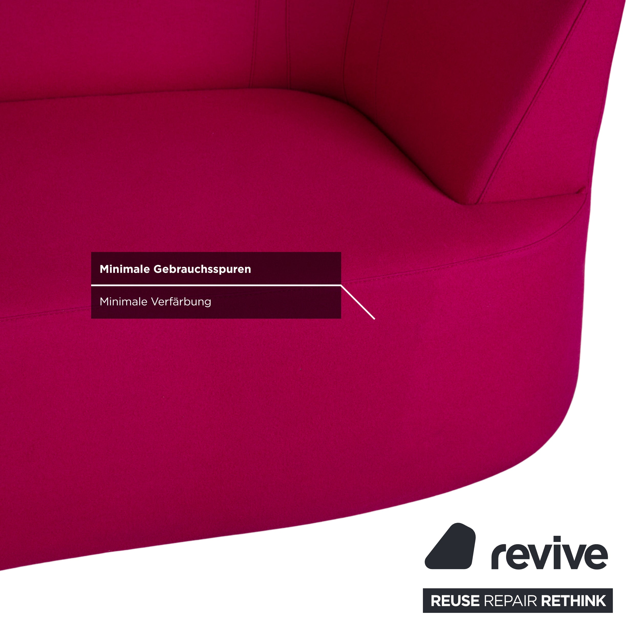 Brühl Powder Stoff Zweisitzer Rosa Pink Magenta Sofa Couch