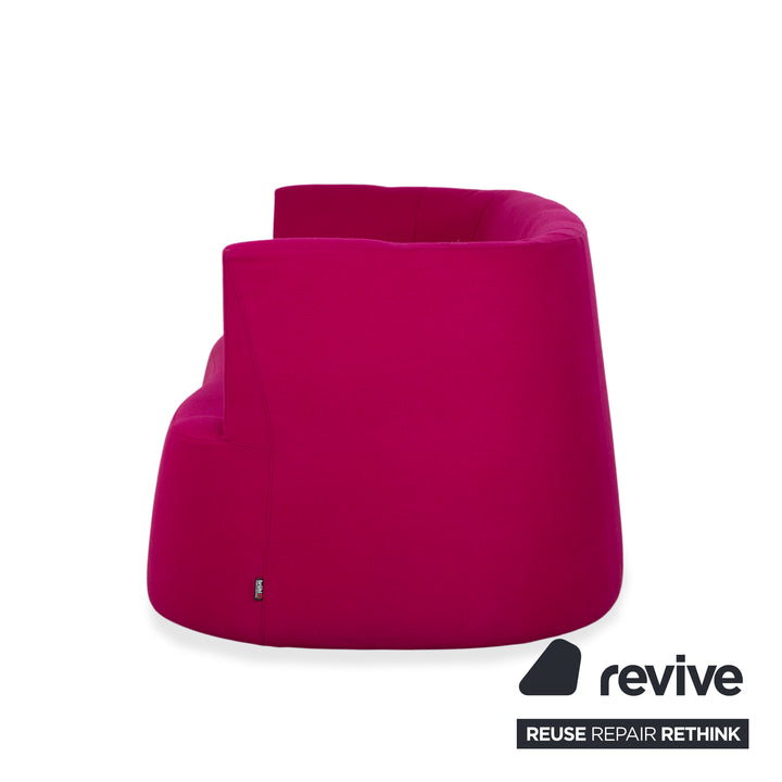 Brühl Powder fabric two-seater pink magenta sofa couch